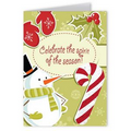 Seed Paper Shape Holiday Greeting Card - Celebrate The Season (Candy Cane)